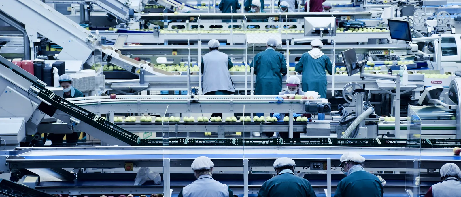Linha de produção de uma indústria