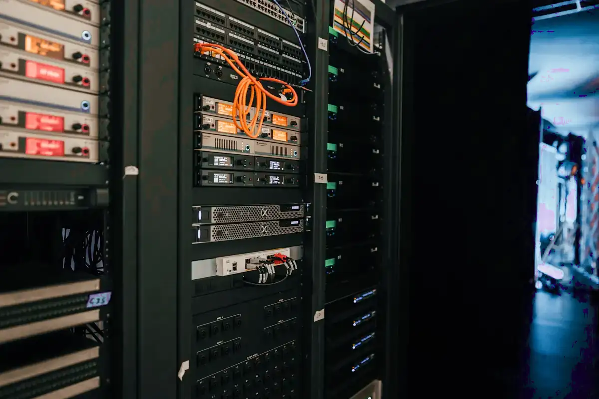 Servidores em um data center